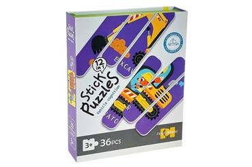 *UKŁADANKA 36el., paski, POJAZDY, 25,5x20,5x5,5 cm