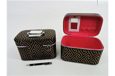 KUFEREK, 22x14x12 cm, lusterko, czarny