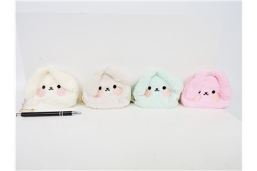 *AST. PORTMONETKA królik, 12x10 cm, 4 kol., fol.