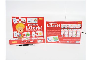 GRA POZNAJĘ LITERKI, układ. puzzlowa, 3+