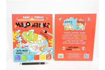 KSIĄŻ. FARBKI I PĘDZELEK, malowanka - zwierzęta