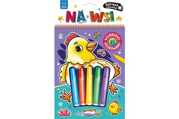 KSIĄŻ. Dotykaj i koloruj! Na wsi. Welurkowe kolor.