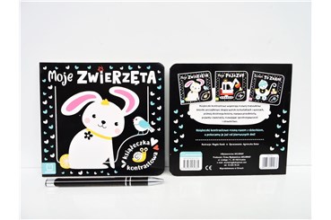 KSIĄŻ. MOJE ZWIERZĘTA, kontrastowa, twarda, 0+