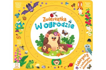 KSIĄŻ. Zwierzątka w ogrodzie. Labirynty z ruch. el