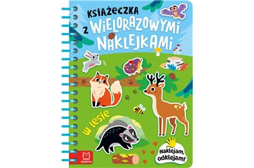 KSIĄŻ Książeczk z wielorazowymi naklejkami W lesie