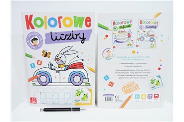 KSIĄŻ. Kolorowe liczby, z naklej., edu.