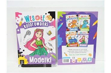 KSIĄŻ. MODELKI. Wesole kolorowanki, 4+