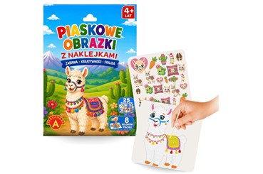 ZESTAW KREATYWNY PIASKOWE OBRAZKI lama