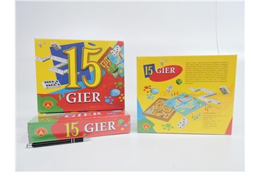 *GRA 15 Gier, zestaw, planszowe, 5+