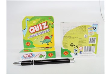 GRA QUIZ O DINOZAURACH, kieszonkowa, edu.