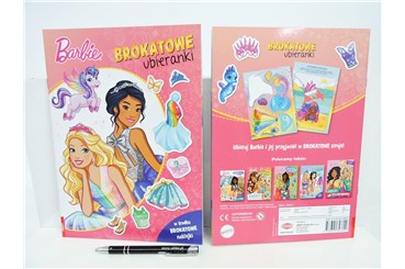 KSIĄŻ. BARBIE DREAMTOPIA. Brokatowe ubieranki