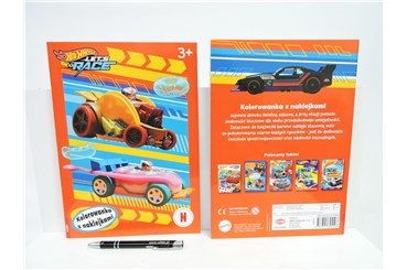 KSIĄŻ. HOT WHEELS. Let's race. Kolorowanka z nakl.