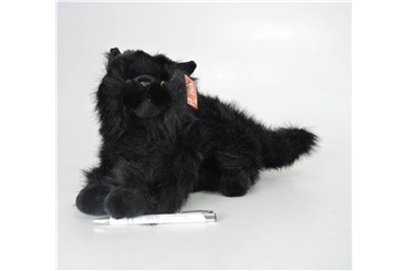 *PLUSZ kot, 30 cm, leżący, czarny