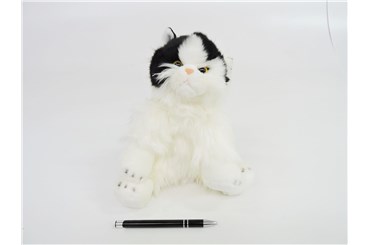 *PLUSZ kot, 30 cm, czarno-biały