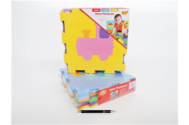 *MATA piankowa PUZZLE, 9 el. pojazdy,30x30cm