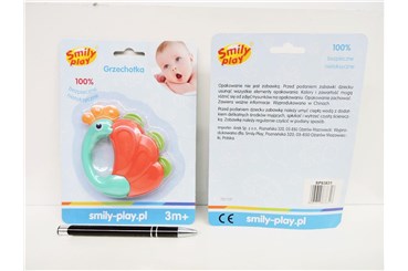 SMILY GRZECHOTKA plast. paw, 0+,  blist