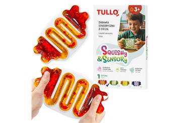 Gniotek sensoryczny z cieczą squishy pomarańczowy