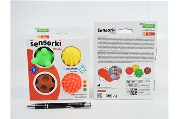 SENSORKI TULLO, Piłki sensoryczne 4 szt.