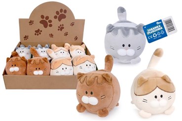 AST. PLUSZ KOTKI x 8 14 cm, 3 wz.,  displ.