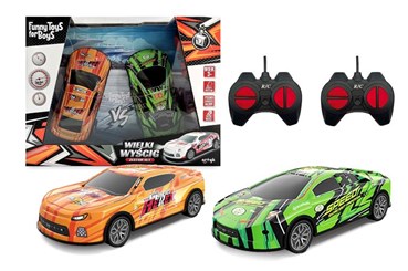 Zestaw 2 aut zdalnie sterowanych pomarańczowy ziel