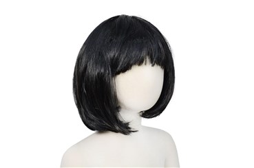 PERUKA BOB, czarna, 25 cm