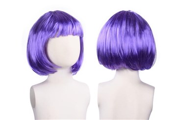 PERUKA BOB, fioletowa, 25 cm