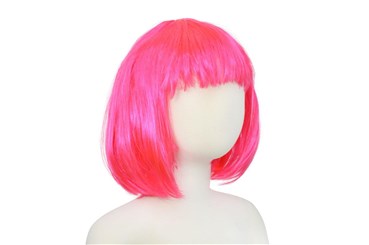 PERUKA BOB, różowa, 25 cm