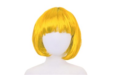 PERUKA BOB, żółta, 25 cm