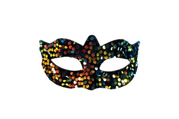 MASKA WENECKA, z cekinami - jasna