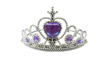 TIARA z kryształkami, fioletowa, 18,5x15 cm