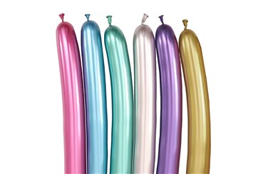 BALONY do modelowania, efekt chromu, 10 szt.