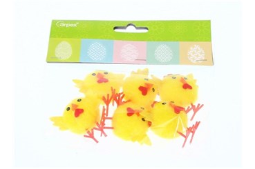 KURCZAKI słodziaki, 4 cm, 6 szt.,    fol.