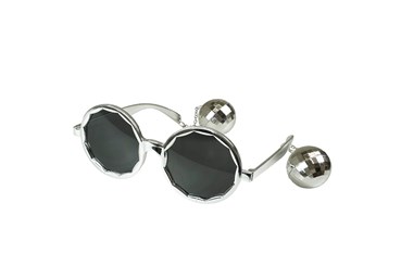 OKULARY DISCO, srebrne