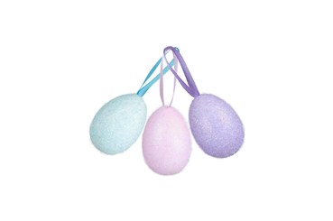 BROKATOWE jajka flokowane, 3 szt.,   fol.