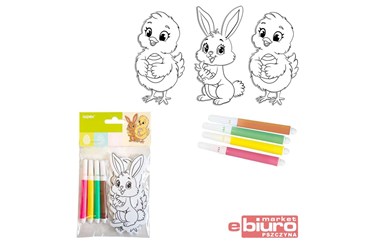 WZORY do kolorowania, wielkanocne, 3 szt.,    fol.