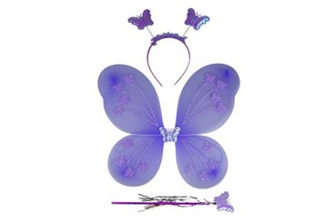 ZESTAW MOTYLKA, skrzydełka, opaska, różdzka