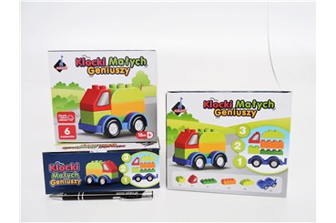 KLOCKI MAŁYCH GENIUSZY - Autko, 6 el.