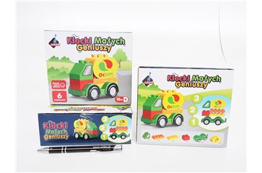 KLOCKI MAŁYCH GENIUSZY - Autko Octan, 6 el.