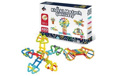 KLOCKI MAŁYCH GENIUSZY patyki 420 el.