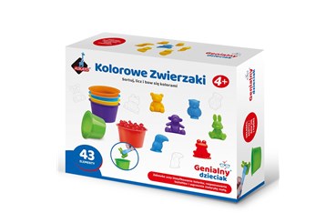 *GENIALNY DZIECIAK Kolorowe zwierzątka liczmany