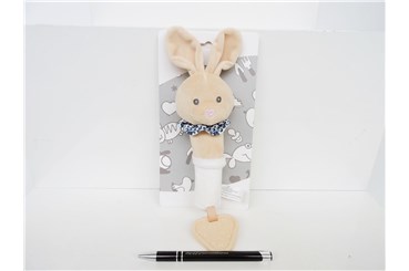 NEW BABY króliczek z dźwiękiem, pałka