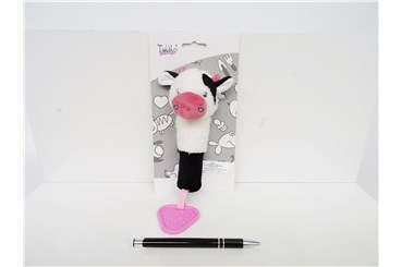 NEW BABY PISZCZEK krówka biało-bodowa, 17 cm