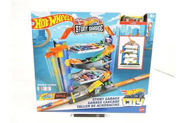 *HW CITY, auto metal., Kaskaderski garaż, zest. /3