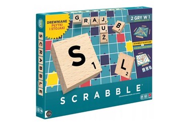 Gra SCRABBLE drewniane elementy
