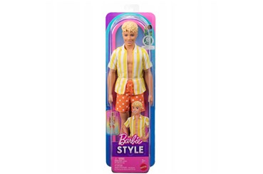 Barbie Ken w szortach i koszulce w paski