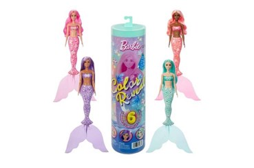 BARBIE COLOUR REVEAL LALKA SYRENKA SERIA KLEJNOTY