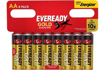 BATERIA LR6 8-pack AA GOLD ALKALINE