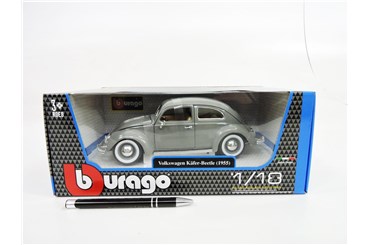 BBURAGO metal.1:18 VOLKSWAGEN KAFERT- BEETLE grey