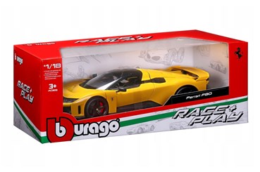 *BBURAGO metal 1:18 FERRARI R & P F80 żółty
