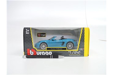 *BBURAGO metal.1:24, PORSCHE 718 BOXSTER, 18cm